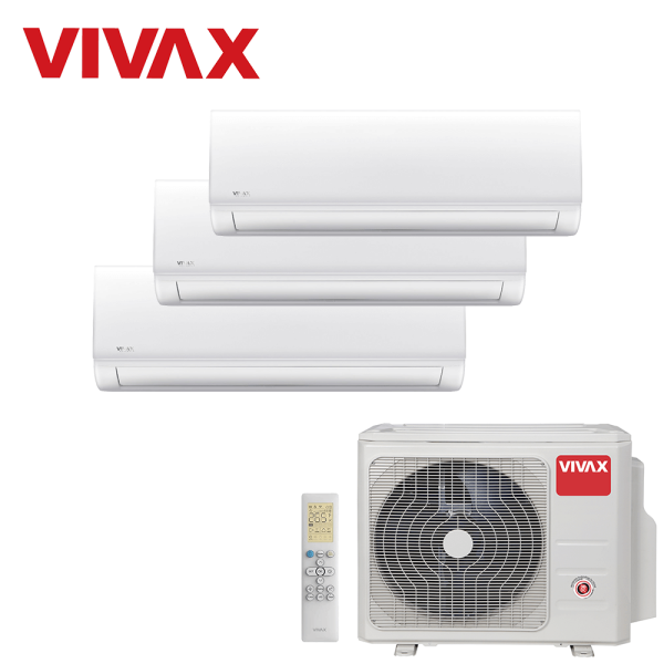 Aer conditionat multisplit Vivax 27000 BTU, 3 unitati N-design, 12+12+12 BTU