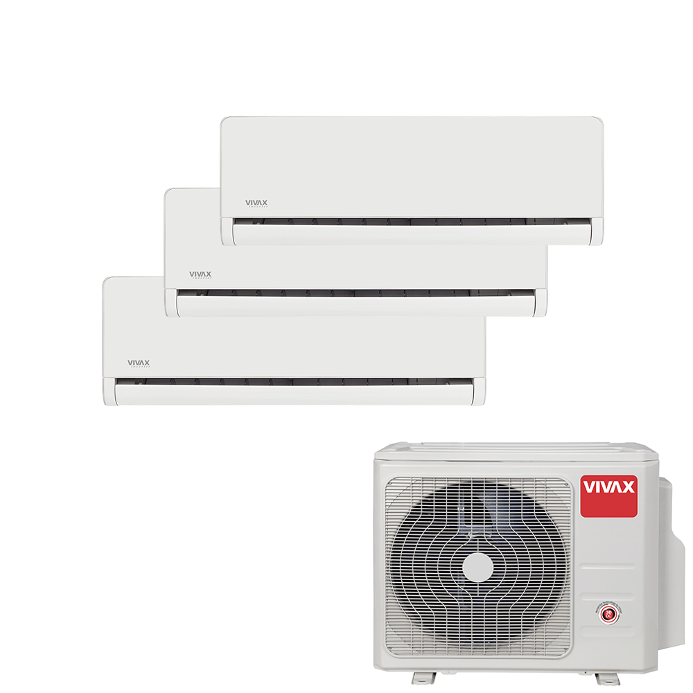Aer conditionat multisplit Vivax 27000 BTU, 3 unitati H-design, 12+12+12 BTU