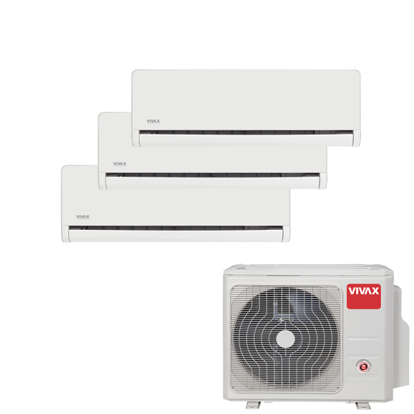 Aer conditionat multisplit Vivax 27000 BTU, 3 unitati H-design, 12+12+12 BTU