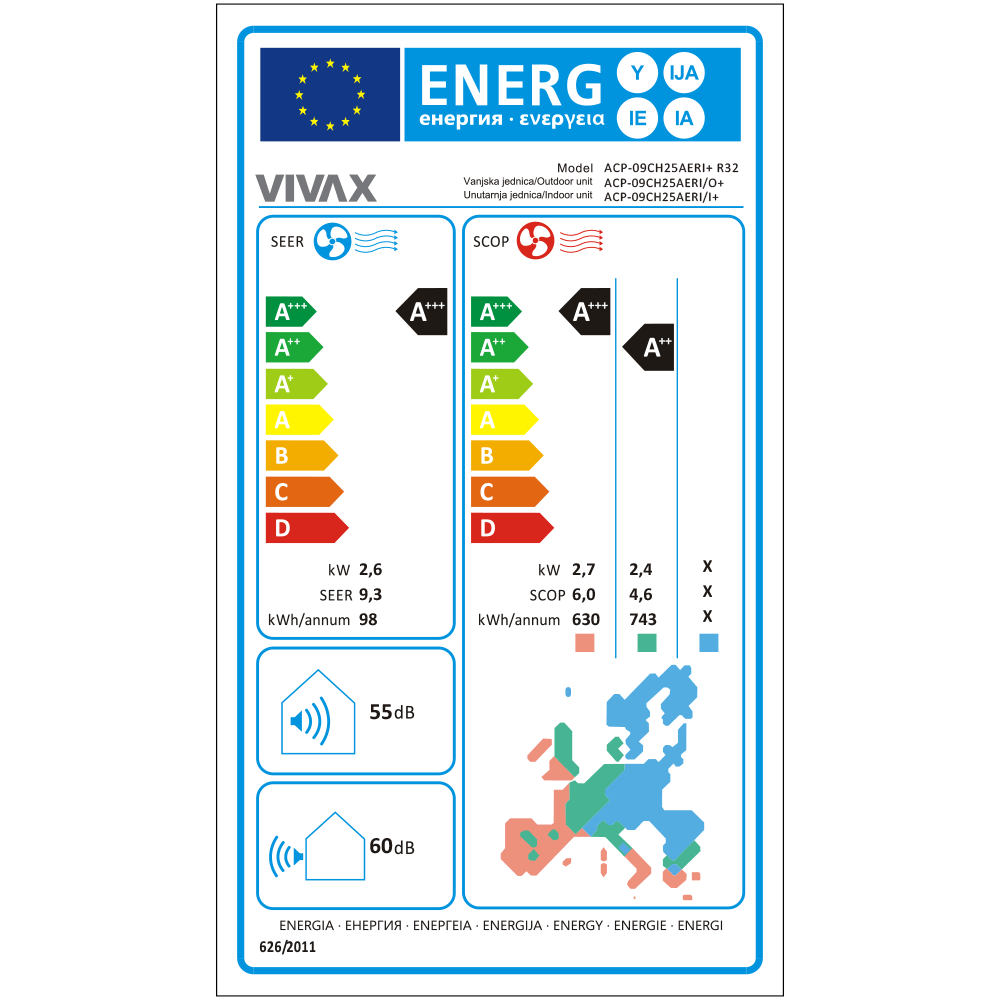 Aer conditionat Vivax R-Design 9000 BTU - WiFi, Kit inclus, Silver