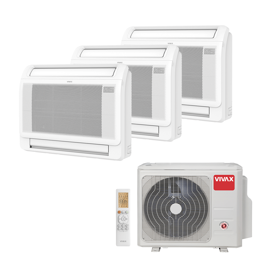 Aer conditionat multisplit Vivax 27000 BTU - 3 unitati de Pardoseala, 12+12+12 BTU