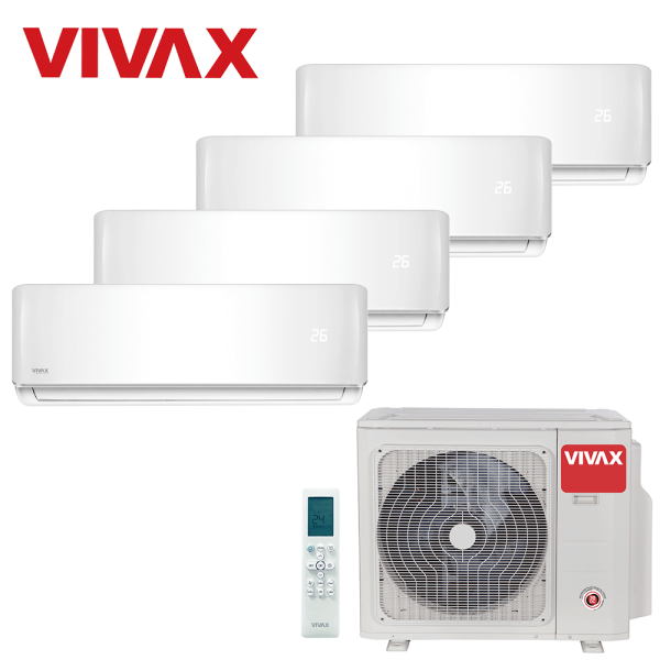 Aer conditionat multisplit Vivax 28000 BTU, 4 unitati R-design, 9+9+9+12 BTU