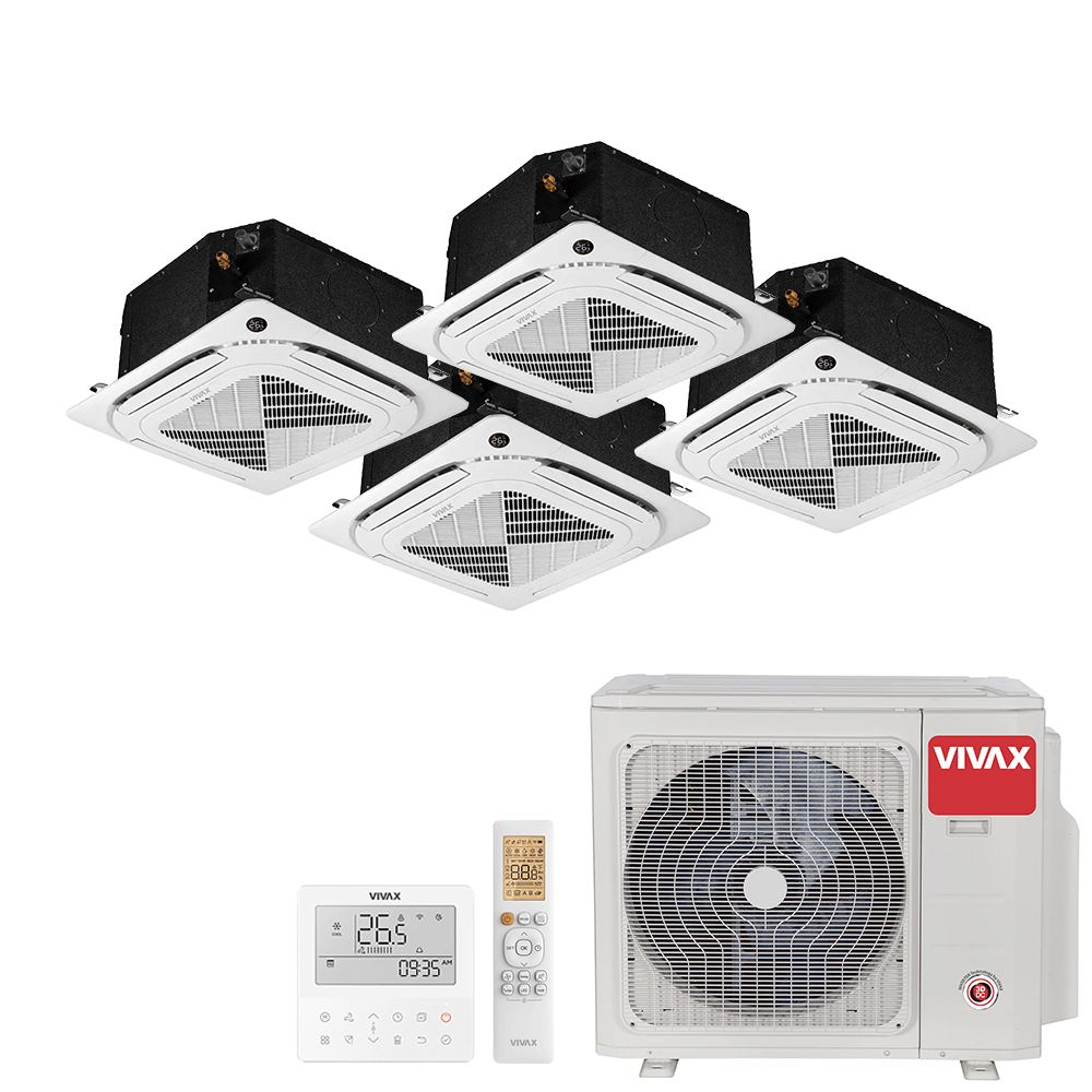Aer conditionat multisplit Vivax 28000 BTU - 4 unitati Caseta 4 directii, 9+9+9+12 BTU