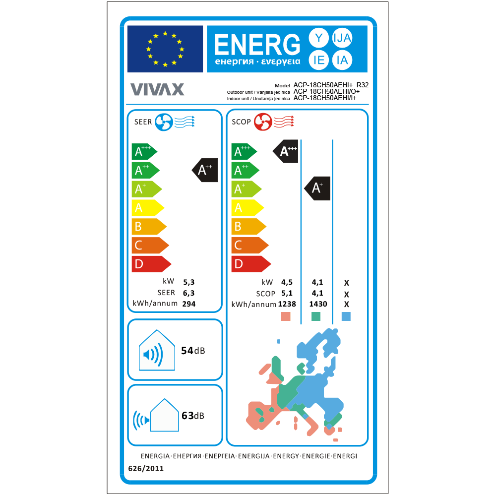 Aer conditionat Vivax H+Design 18000 BTU - WiFi, Kit inclus, Gray Mirror