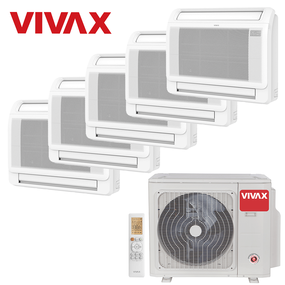 Aer conditionat multisplit Vivax 42000 BTU - 5 unitati de Pardoseala, 9+9+9+9+12 BTU