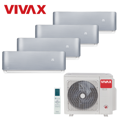 Aer conditionat multisplit Vivax 36000 BTU, 4 unitati R-design, 9+9+9+9 BTU, Silver