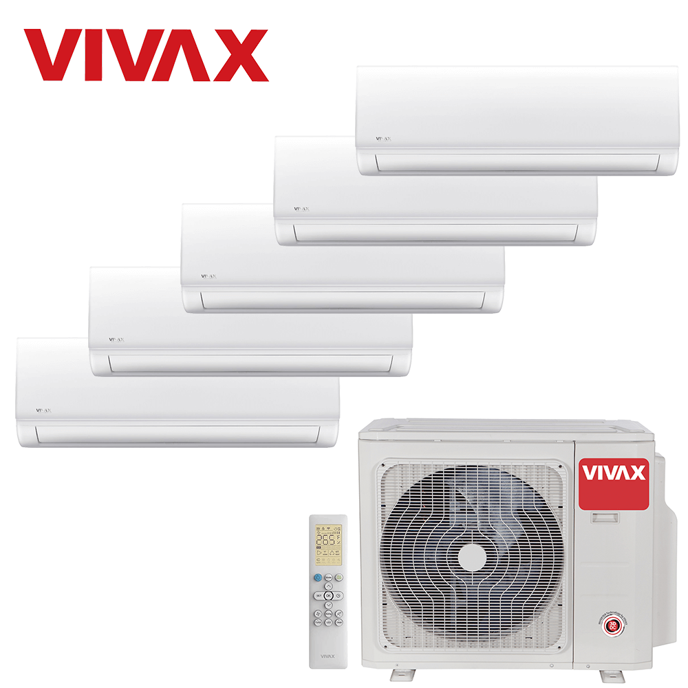 Aer conditionat multisplit Vivax 42000 BTU, 5 unitati N-design, 9+9+9+9+12 BTU