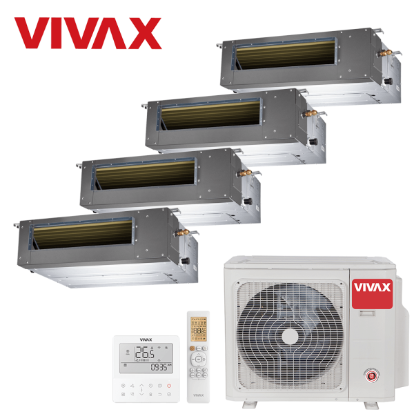 Aer conditionat multisplit Vivax 36000 BTU - 4 unitati Duct de tavan, 12+12+12+12 BTU