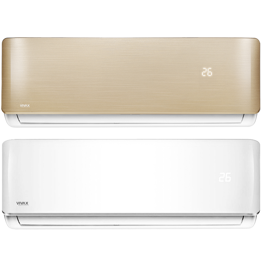 Aer conditionat multisplit Vivax 36000 BTU, 4 unitati R-design, 9+9+9+12 BTU, White/Gold