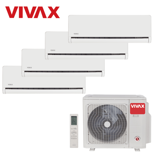 Aer conditionat multisplit Vivax 36000 BTU, 4 unitati H-design, 9+9+9+12 BTU