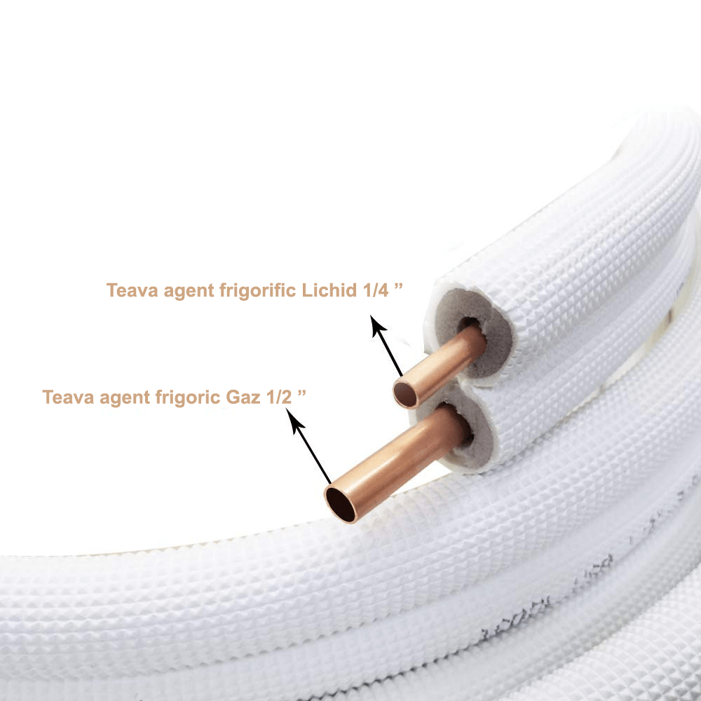Traseu frigorific aer conditionat 18000 - 1/4 (6.35 mm) 1/2 (12.70 mm)