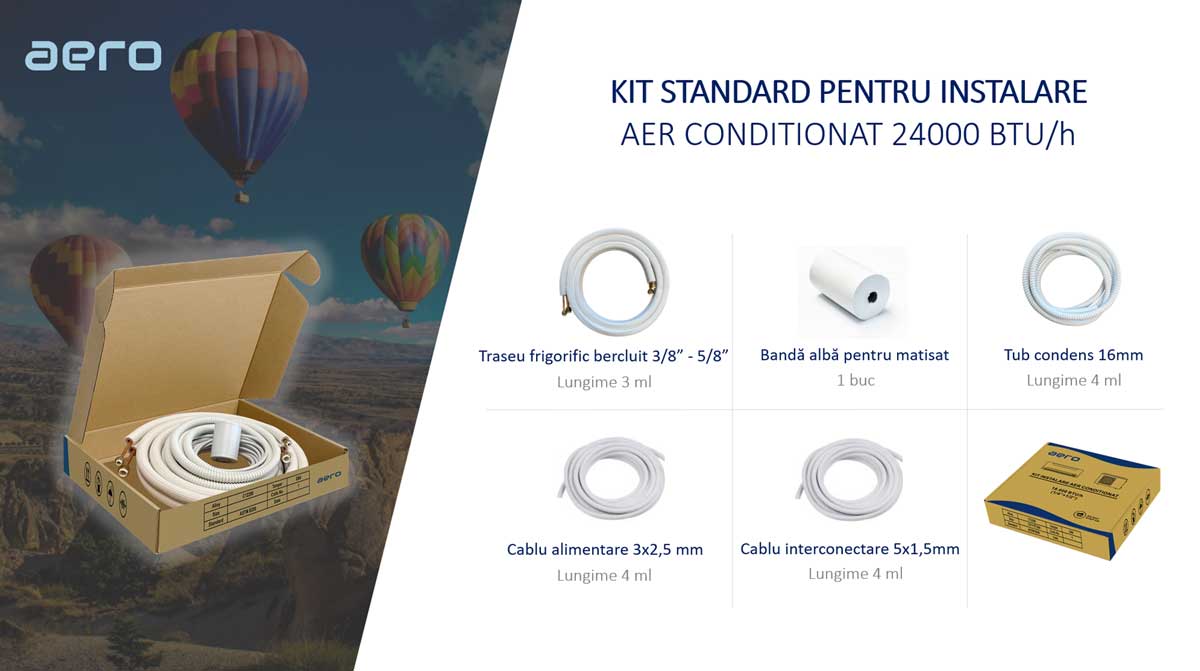 Kit standard instalare aer conditionat 24000 BTU