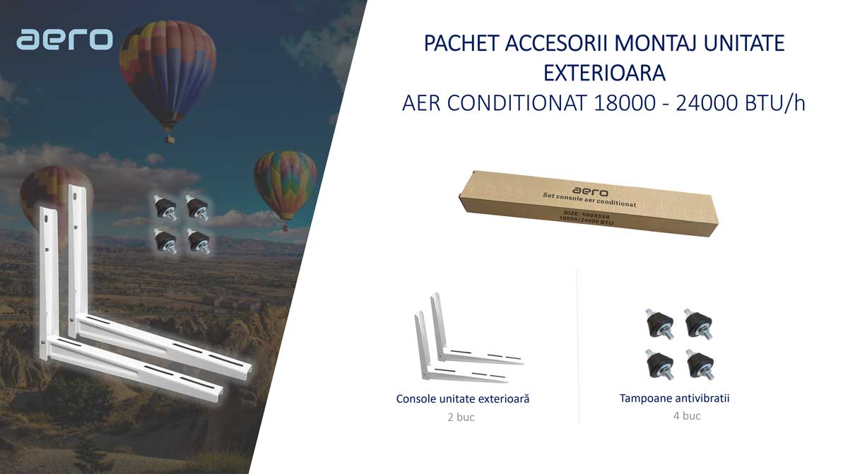 Pachet accesorii montaj unitate exterioara aer conditionat 18000-24000 BTU